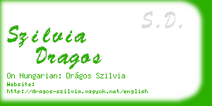 szilvia dragos business card